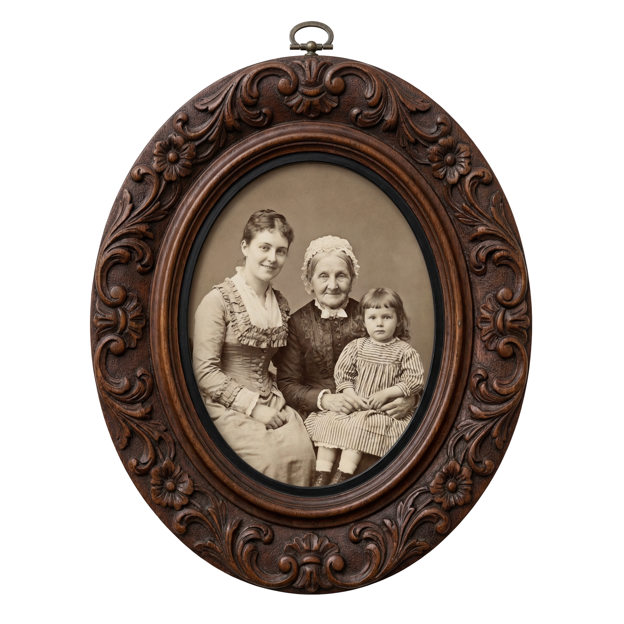 Retrato familiar enmarcado